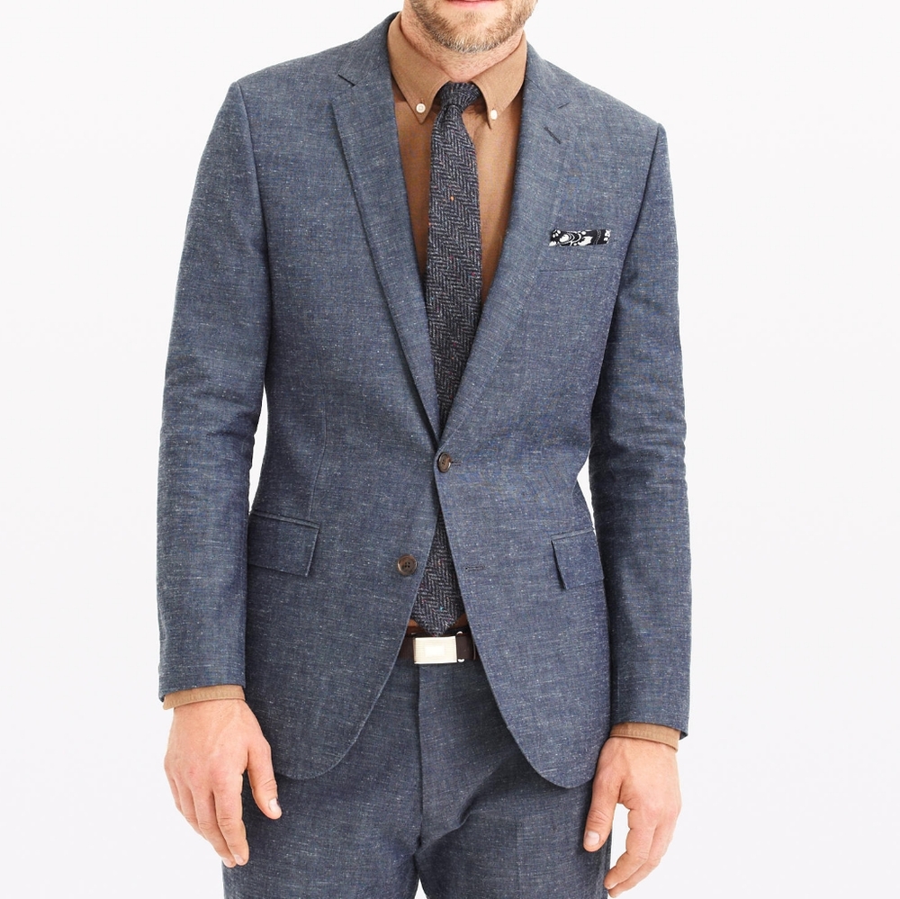 J.Crew Japanese Chambray Ludlow Sportcoat 40L